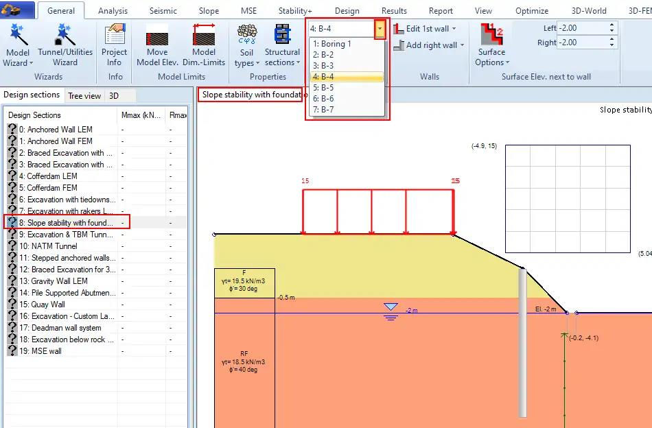 Assign a boring to the selected 2D section in DeepEX