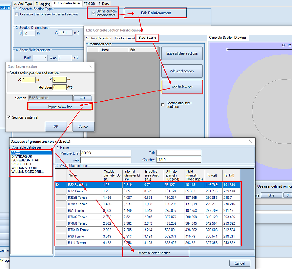 Importing a hollow bar in DeepEX