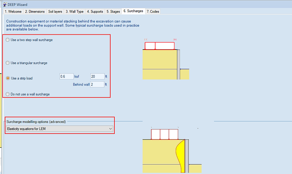 DeepEX Wizard – Surcharges tab