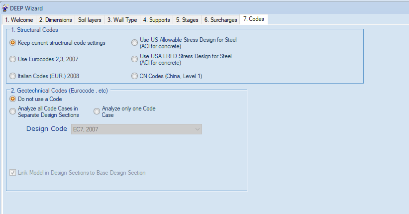 DeepEX Wizard – Codes tab