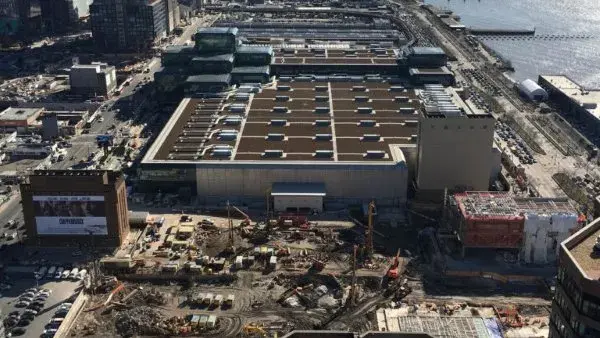 Deep excavation for Javits center