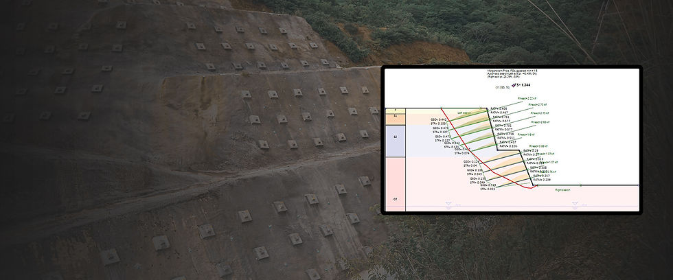 Slope stability analysis and soil nail wall design with SnailPlus