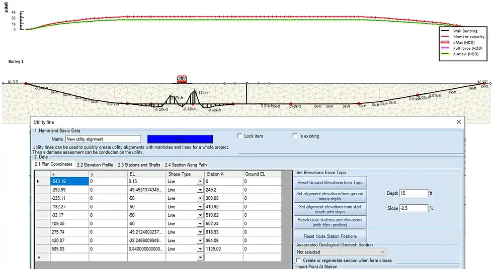 HDD pipe analysis results in DeepEX 2025
