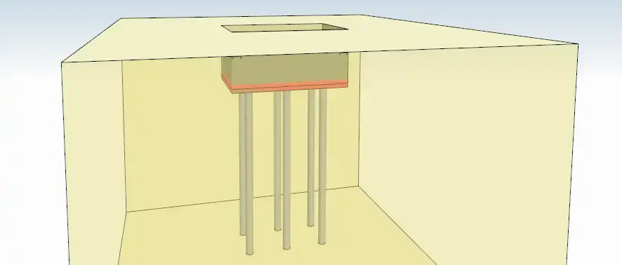 DeepEX 3D FEM model – Excavation walls, base slab and foundation piles