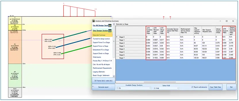 Structural and Geotechnical checks in DeepEX