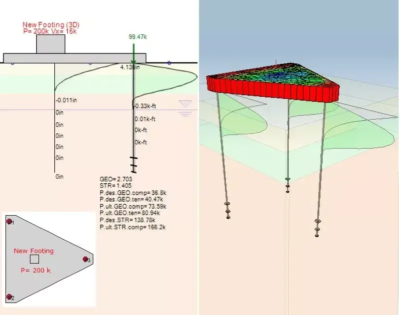 Pile group analysis interaction factors