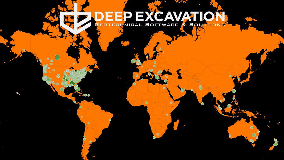 Image showing the locations of some Deep Excavation projects