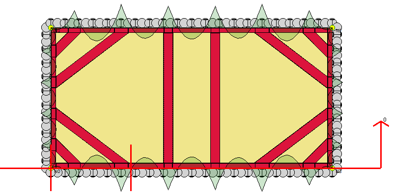 Secant pile walls with internal bracing - 3D excavation model in DeepEX software