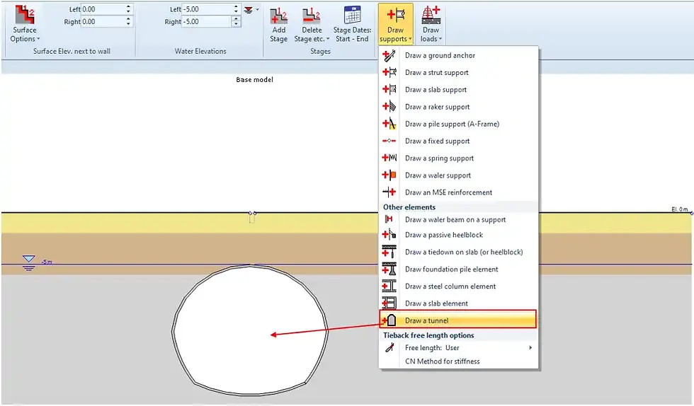 Adding a tunnel in a DeepEX model